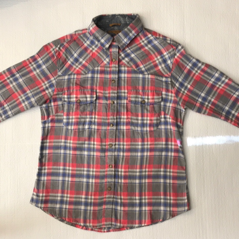 Blue, pink, white, and grey flannel